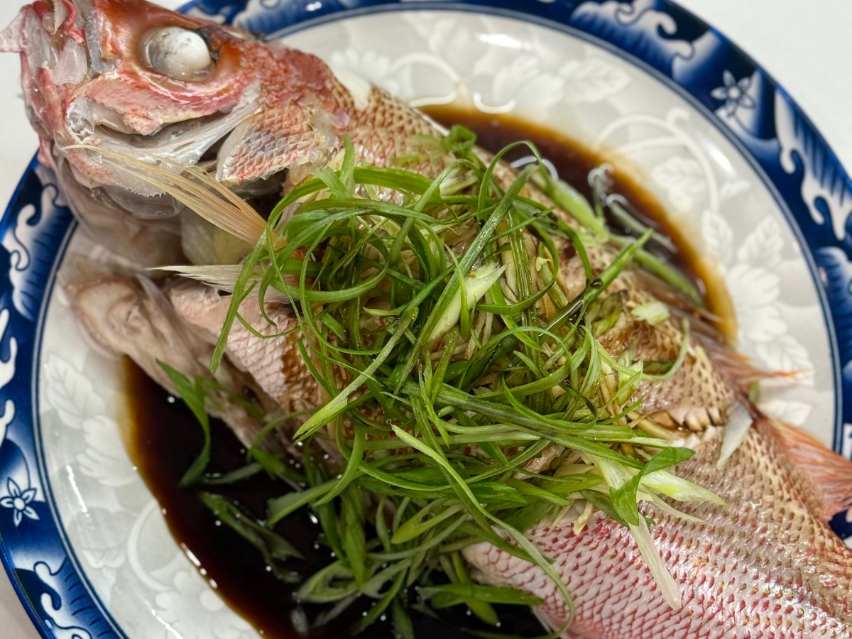 steamed red snapper