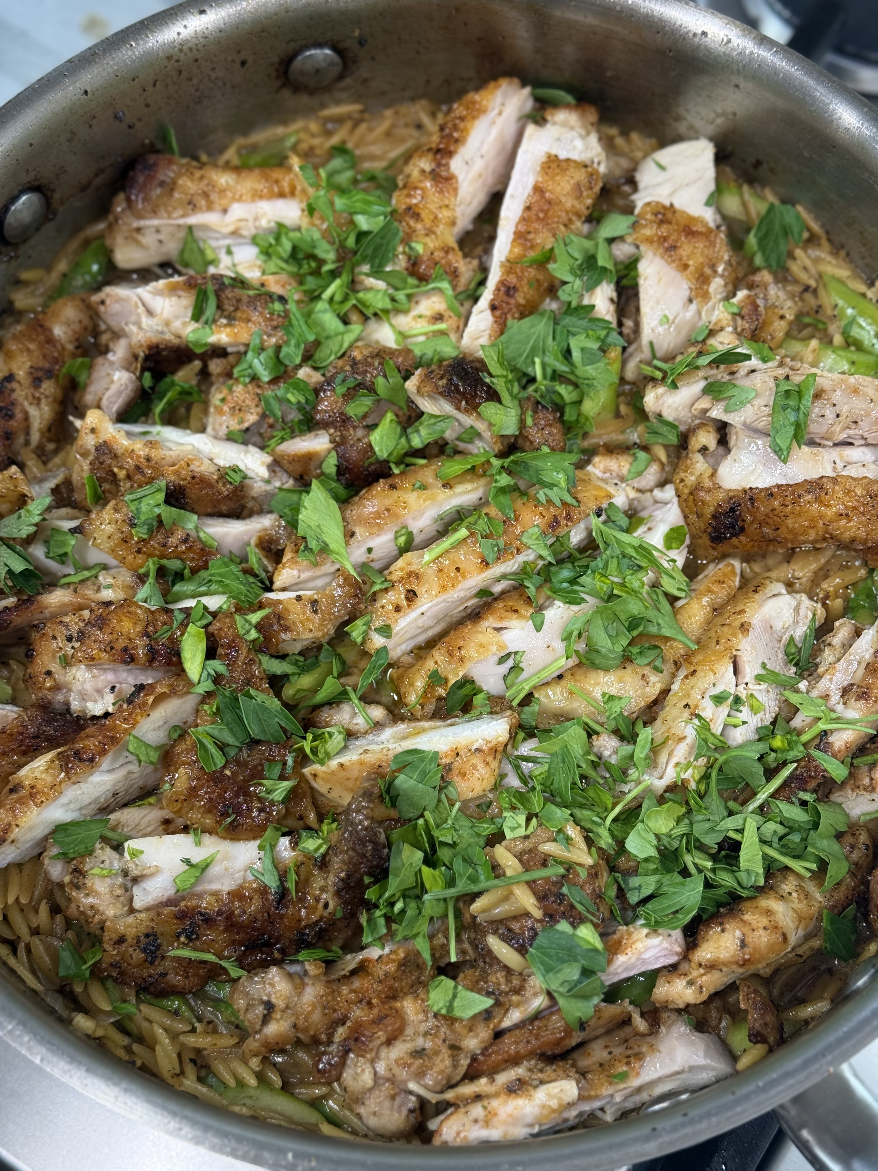 chicken-asparagus orzo 