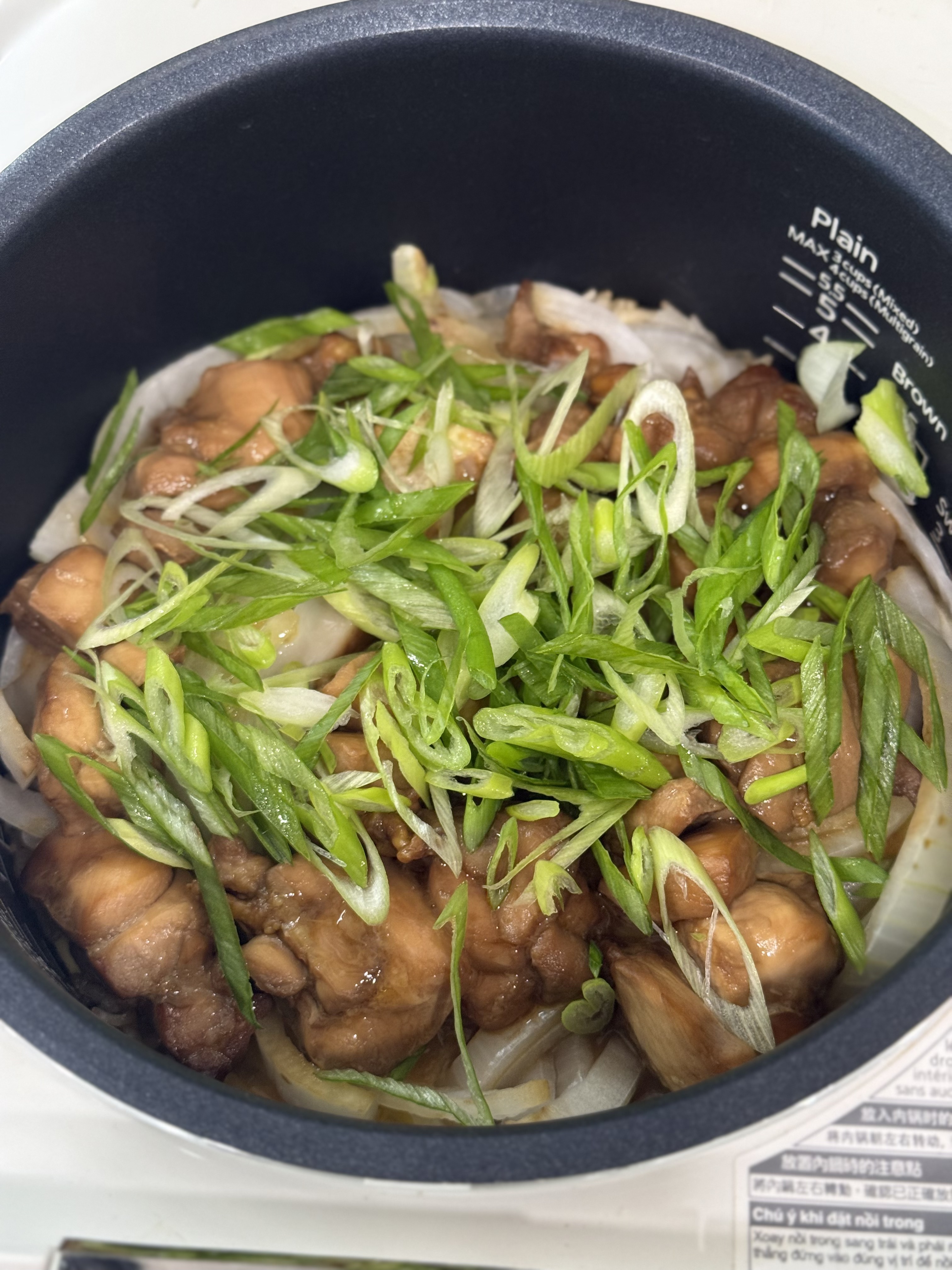 rice cooker oyakodon