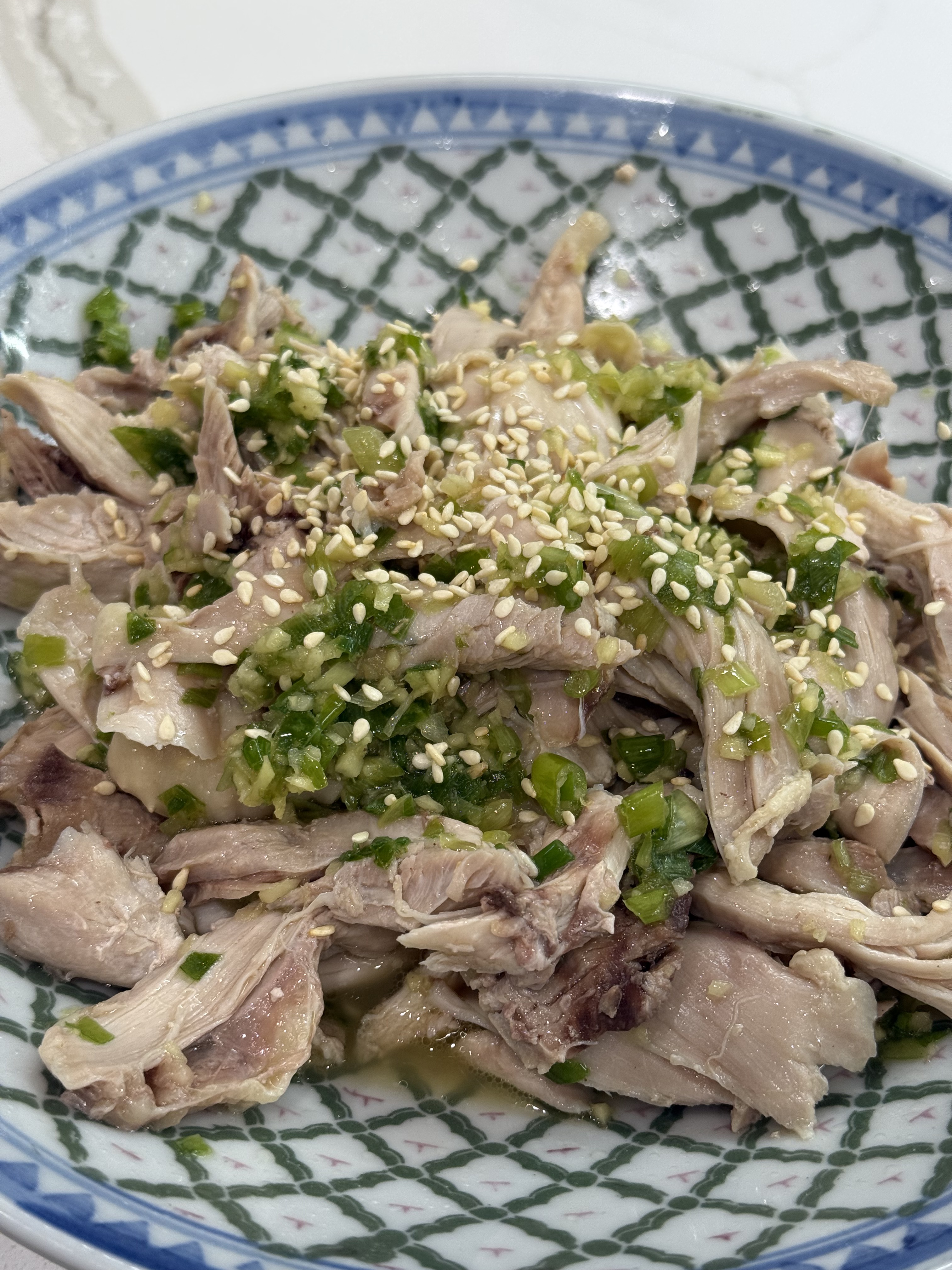 ginger-scallion poached chicken