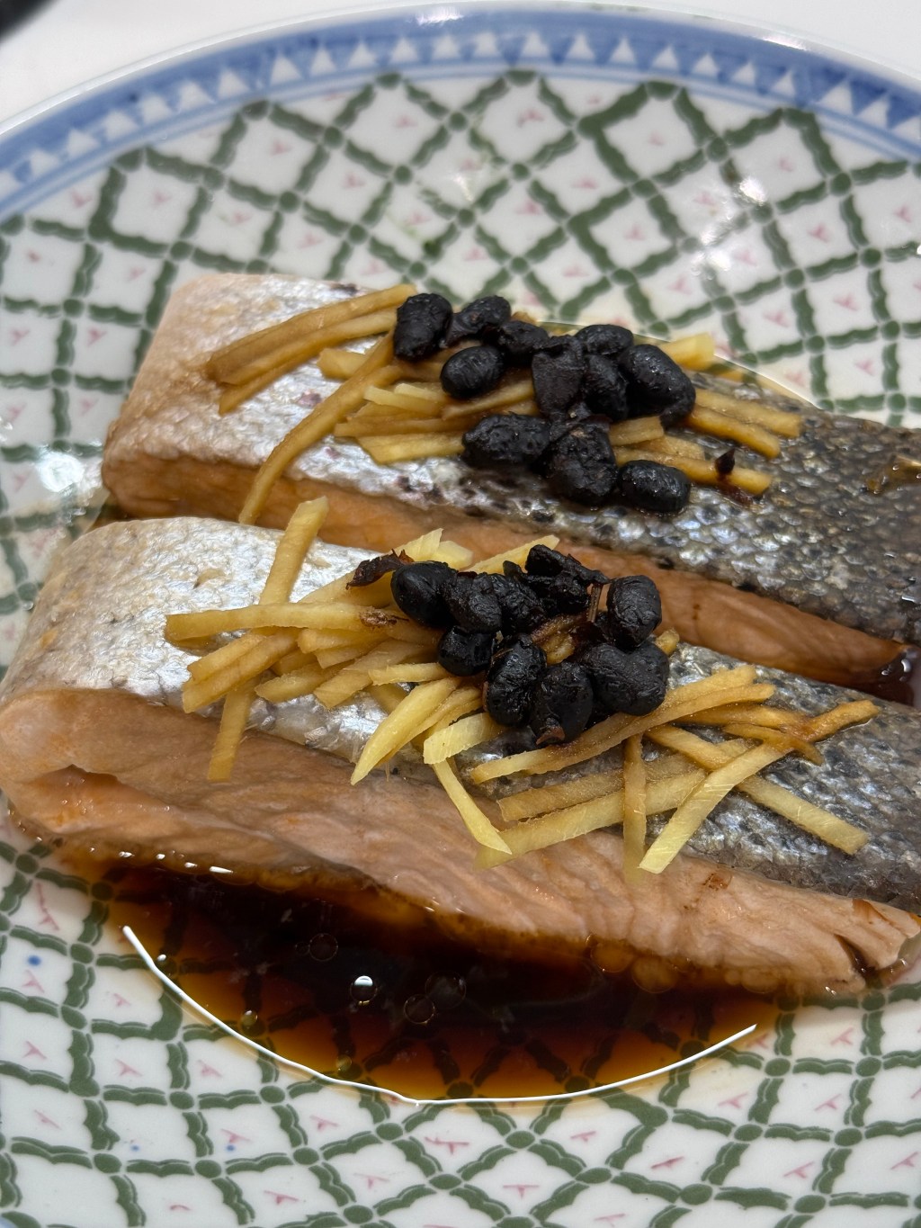 steamed ginger salmon with fermented black&nbsp;beans